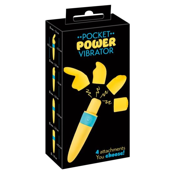 You2Toys - Pocket Power - zestaw wibratorów z akumulatorem - żółty (5 szt.)