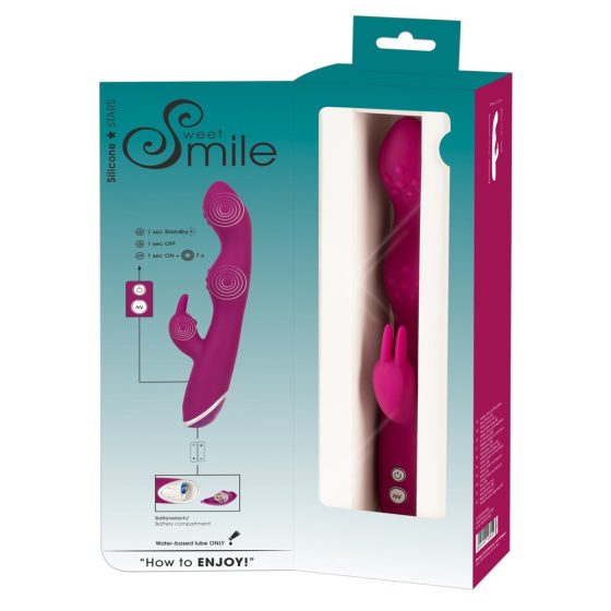 SMILE - Elastyczny wibrator z kolcami w punkcie A i G (fioletowy)