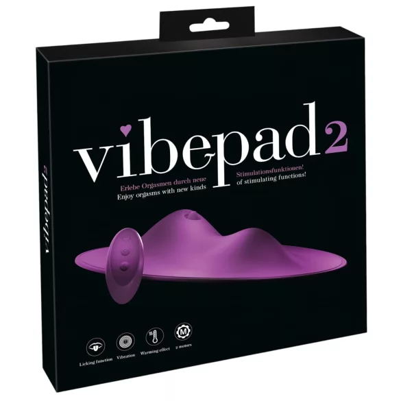 VibePad 2 - wibrator do lizania w formie poduszki - silikon fioletowy