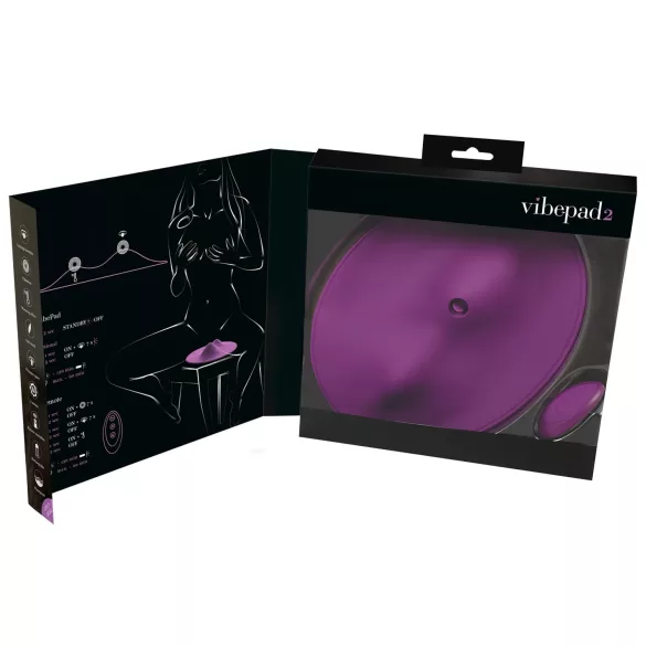 VibePad 2 - wibrator do lizania w formie poduszki - silikon fioletowy