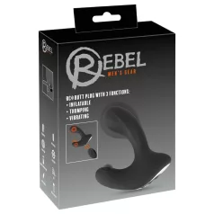 Rebel RC - wibrujący analny korek z pompką - czarny