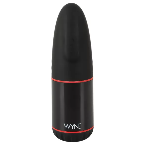 WYNE 02 - masturbator męski wibrująco-ssący - akumulator - czarno-biały