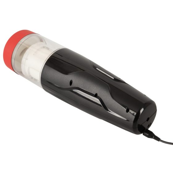 WYNE 05 - Akumulatorowy masturbator obrotowy (czarno-biały)