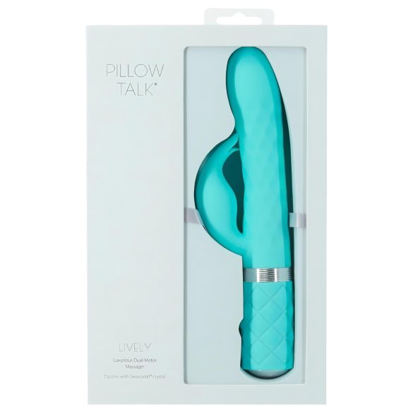 Pillow Talk Lively - wibrujący masażer z akumulatorem, turkusowy kolor