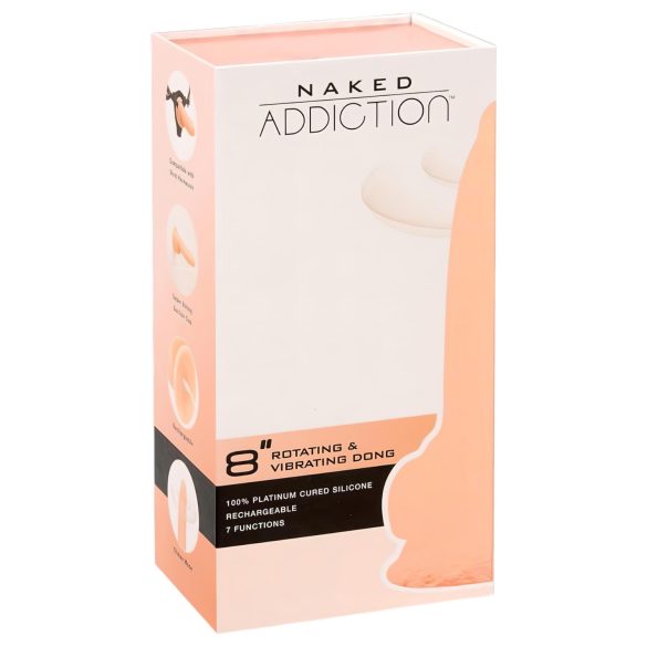 Naked Addiction Obracający 8 - naturalny wibrator (20 cm)