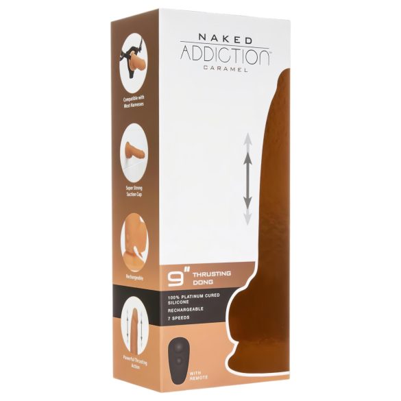 Naked Addiction Ruchomy 9 - ciemny wibrator (23cm)