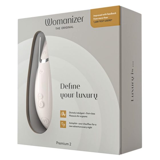 Womanizer Premium 2 - ładowalny, wodoodporny stymulator łechtaczki (biały)