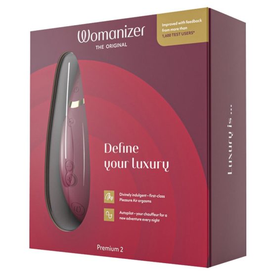 Womanizer Premium 2 - ładowalny, wodoodporny stymulator łechtaczki (czerwony)