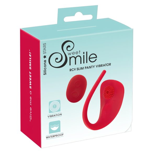 SMILE Slim Panty - akumulatorowy, zdalnie sterowany wibrator łechtaczkowy (czerwony)
