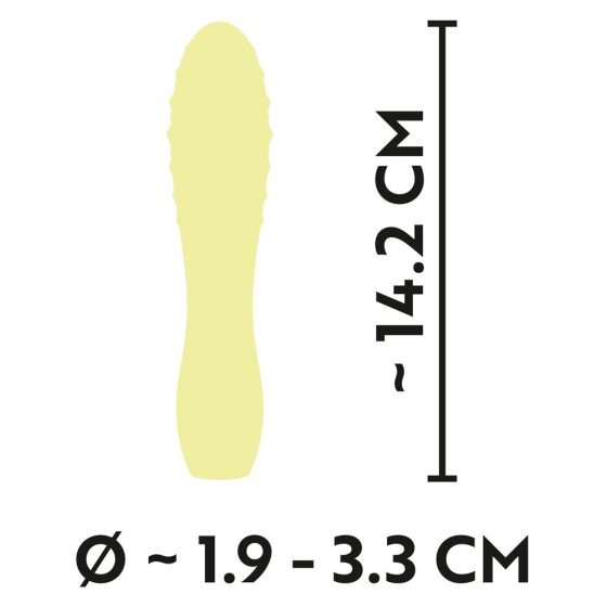 Cuties Mini 3 - ładowalny, wodoodporny wibrator z brzęczykiem (żółty)