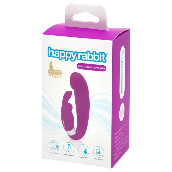 Happyrabbit Mini G - Wibrujący masażer punktu G z ramieniem, fioletowy