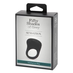   Fifty Shades of Grey Sensation - Wibrujący pierścień na penisa (czarny)