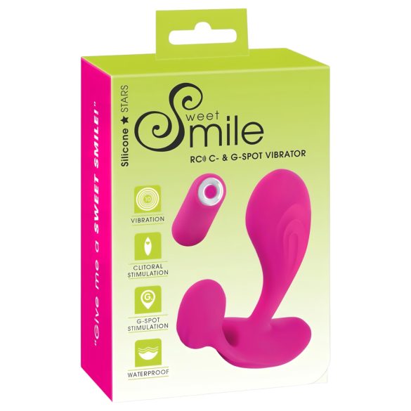 SMILE RC - akumulatorowy, radiowy wibrator punktu G (różowy)