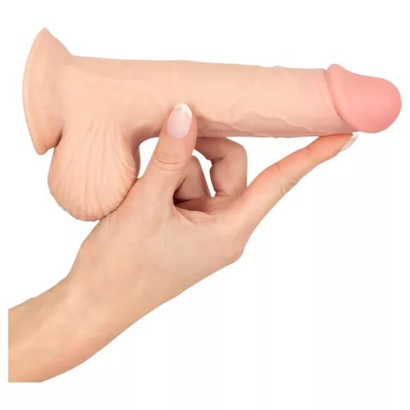 Nature Skin - dildo realistyczne - skóra naturalna - 19cm - kolor cielisty