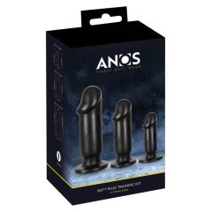   Anos Trainig Kit - zestaw dild analnych (3 części) - czarny
