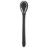 Penis Plug Dilator - akumulatorowy, wibrujący dilator (1 cm, czarny)