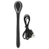 Penis Plug Dilator - akumulatorowy, wibrujący dilator (1 cm, czarny)