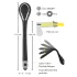 Penis Plug Dilator - akumulatorowy, wibrujący dilator (1 cm, czarny)