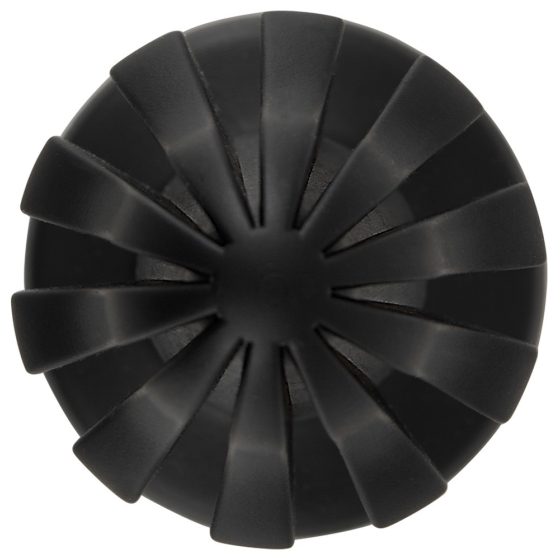 ANOS - super miękkie, prążkowane dildo analne - 5cm (czarne)