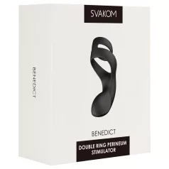   Svakom Benedict - pierścień wibrujący na penisa - stymulator krocza - czarny