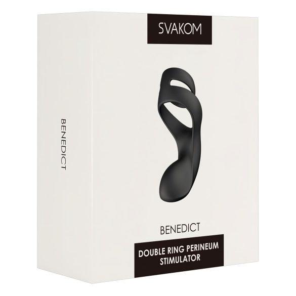 Svakom Benedict - stymulujący pierścień wibracyjny na penisa (czarny)