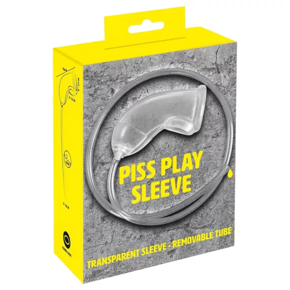 You2Toys Piss Play Sleeve - nakładka na penisa z rurką odprowadzającą (przezroczysta)