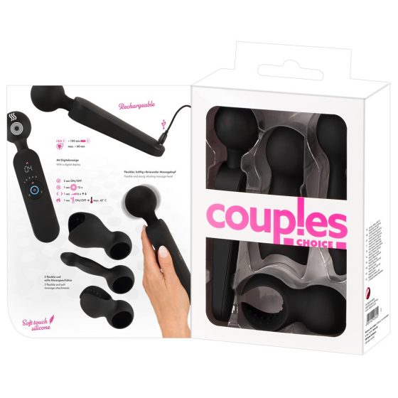 Couples Choice - podgrzewany wibrator do masażu z akumulatorem (czarny)