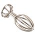 ANOS Metal (2,8 cm) - stalowy analny plug w klatce (srebrny)
