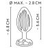 ANOS Metal (2,8 cm) - stalowy analny plug w klatce (srebrny)