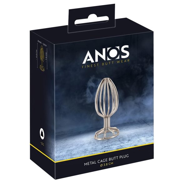 ANOS Metal 3,8cm - srebrny metalowy plug analny