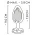 ANOS Metal 3,8cm - srebrny metalowy plug analny