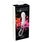   You2toys Liaison - ładowalny wibrator LED ze szkła silikonowego (przezroczysto-biały)