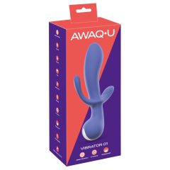 AWAQ.U 1 - bezprzewodowy wibrator z 3 bolcami (fioletowy)