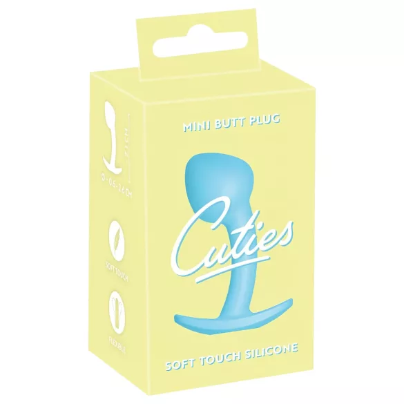 Cuties Mini Butt Plug - silikonowy korek analny (niebieski, 2,6 cm)
