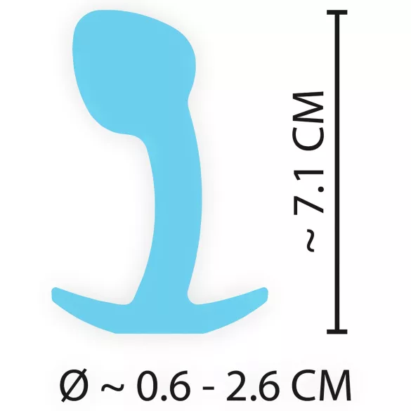 Cuties Mini Butt Plug - silikonowy korek analny (niebieski, 2,6 cm)