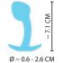 Cuties Mini Butt Plug – silikonowy korek analny - niebieski (2,6 cm)