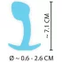 Cuties Mini Butt Plug - silikonowy korek analny (niebieski, 2,6 cm)