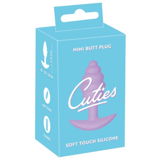 Cuties Mini Butt Plug - silikonowe dildo analne - fioletowe (2,8 cm)