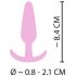 Cuties Mini Buttplug - silikonowy korek analny - różowy (2,1 cm)