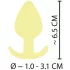 Cuties Mini Butt Plug - silikonowy korek analny (żółty, 3,1 cm)
