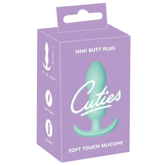 Cuties Mini Korek Analny - silikonowy, miętowy (2,3 cm)
