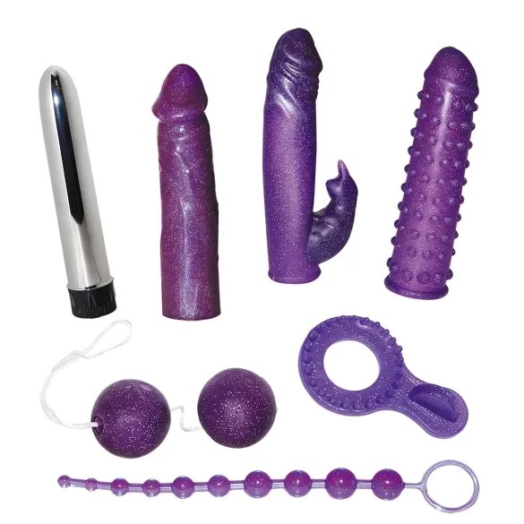 You2Toys - zestaw wibratorów - brokatowy - 7 elementów
