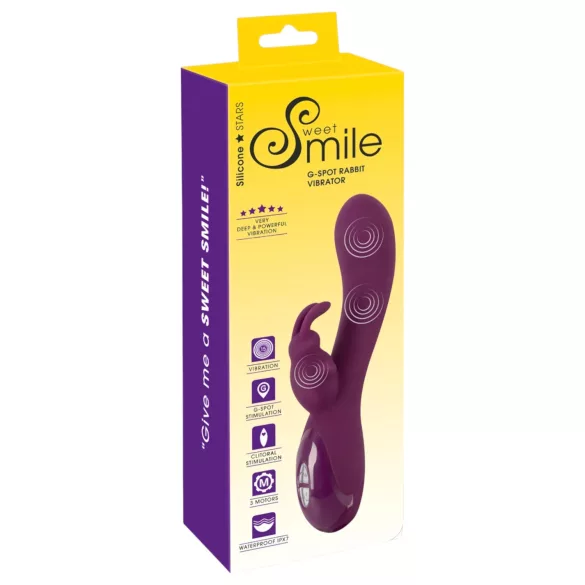 Smile - wibrator z 3 silnikami z ramieniem do łechtaczki - fioletowy