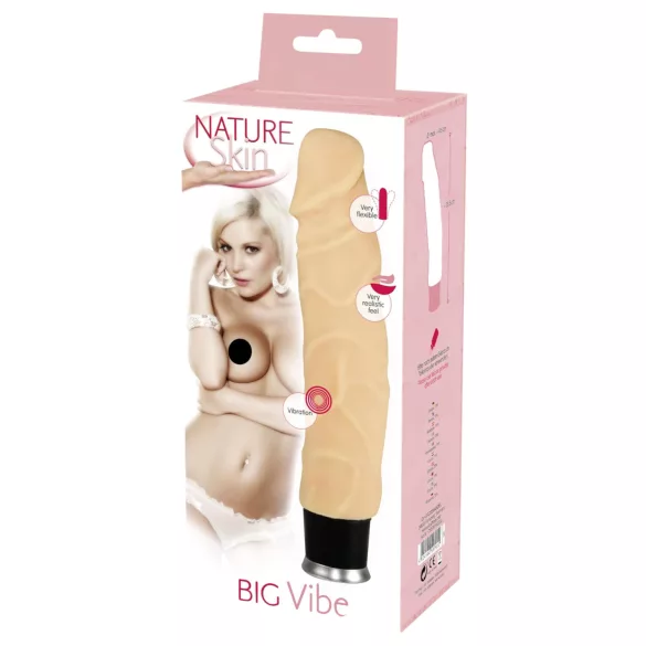 Nature Skin - realistyczny wibrator (naturalny, 23 cm)