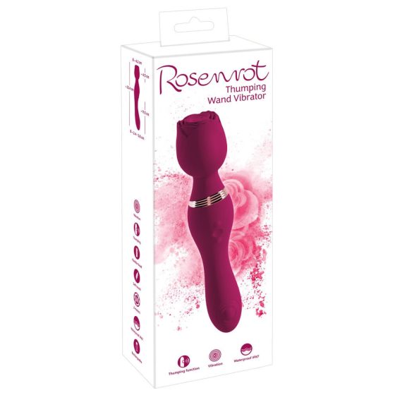 You2Toys Rosenrot - ładowalny wibrator do masażu różany (czerwony)