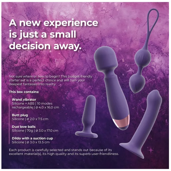 Magic Shiver Feminine - zestaw erotyczny dla kobiet - 4 elementy