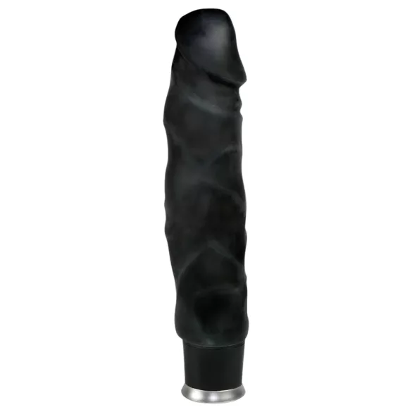 Nature Skin - wibrator realistyczny - czarny - 22 cm