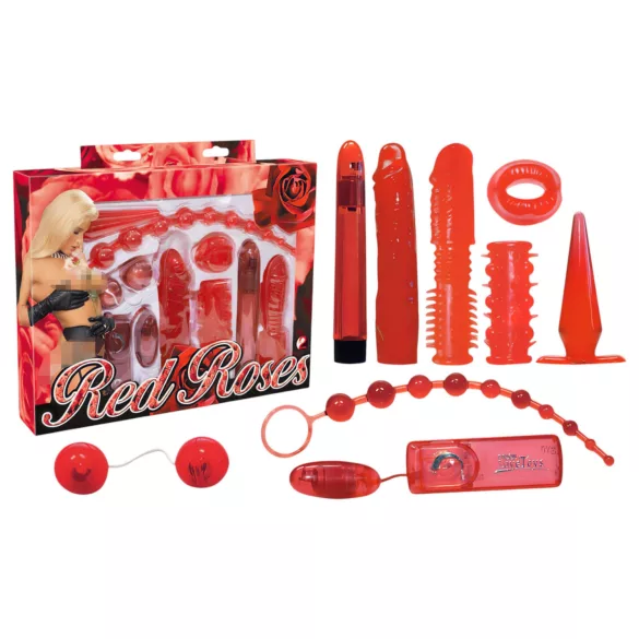You2Toys - zestaw wibracyjny 9-częściowy - czerwone róże