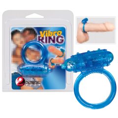   You2Toys - Czysty silikonowy wibrujący pierścień na penisa - błękit królewski