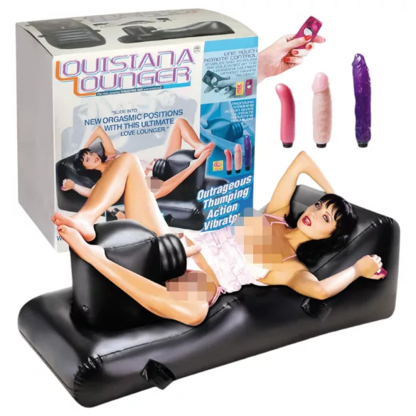 Louisiana Lounger - maszyna do seksu z wibratorem - czarna